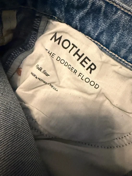 NWT MOTHER DENIM The Dodger Flood HR Straight Jean Folk Star - Picture 7 of 8